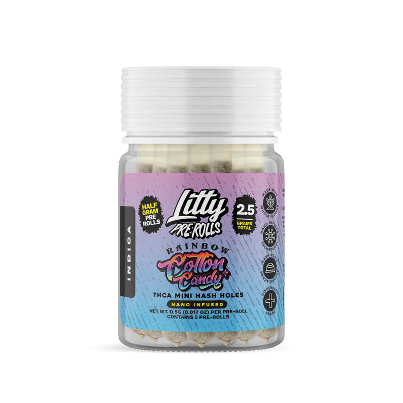 Rainbow Cotton Candy THCa Pre-Rolls (5-pack)