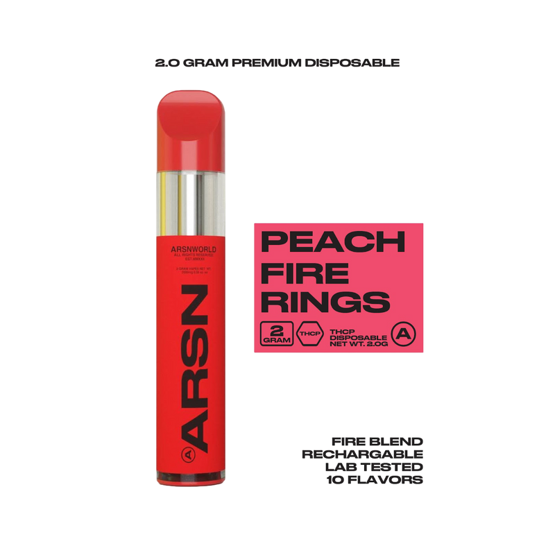 Peach Fire Rings THCp All-In-One 2g