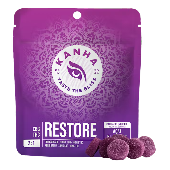 Restore Acai Blueberry Gummies 450mg