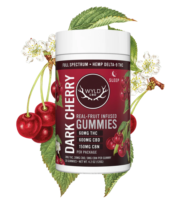 Dark Cherry 20:5:2 CBD:CBN:THC Gummies (30ct)